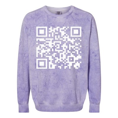 Funny Qr President Trump Dance Code 2025 Colorblast Crewneck Sweatshirt