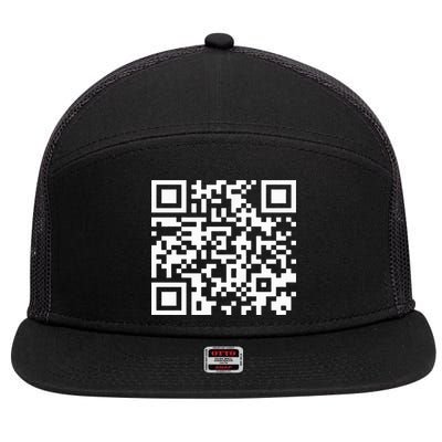 Funny Qr President Trump Dance Code 2025 7 Panel Mesh Trucker Snapback Hat