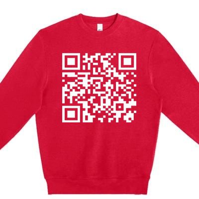 Funny Qr President Trump Dance Code 2025 Premium Crewneck Sweatshirt