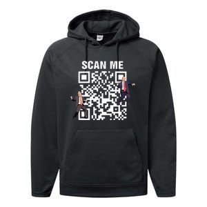 Funny Qr President Trump 4547 Trump Dancing Code Performance Fleece Hoodie