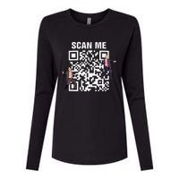 Funny Qr President Trump 4547 Trump Dancing Code Womens Cotton Relaxed Long Sleeve T-Shirt