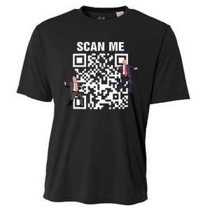 Funny Qr President Trump 4547 Trump Dancing Code Cooling Performance Crew T-Shirt