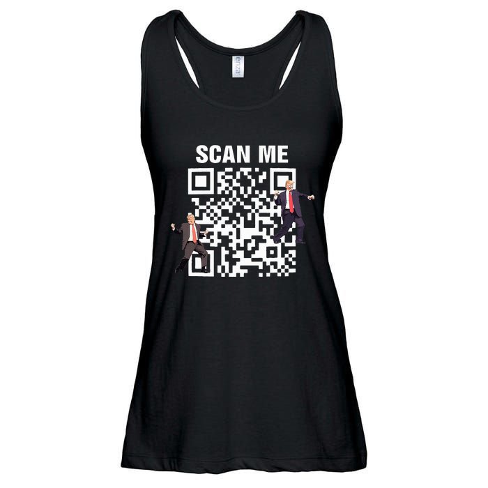 Funny Qr President Trump 4547 Trump Dancing Code Ladies Essential Flowy Tank