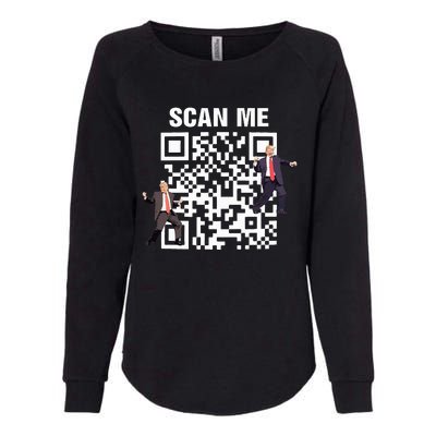 Funny Qr President Trump 4547 Trump Dancing Code Womens California Wash Sweatshirt