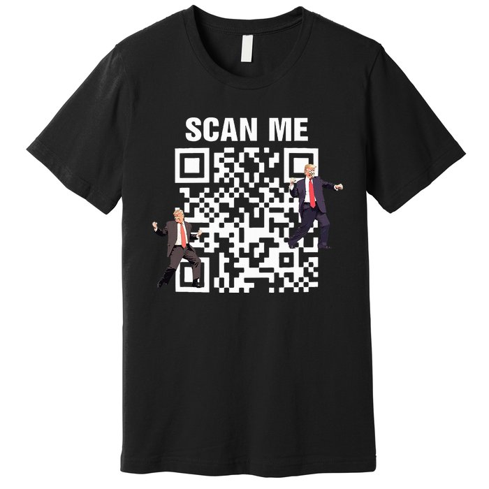 Funny Qr President Trump 4547 Trump Dancing Code Premium T-Shirt