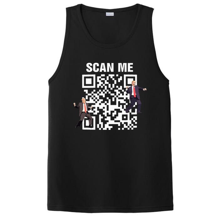 Funny Qr President Trump 4547 Trump Dancing Code PosiCharge Competitor Tank