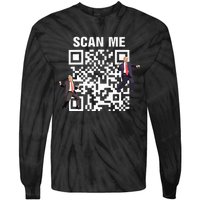 Funny Qr President Trump 4547 Trump Dancing Code Tie-Dye Long Sleeve Shirt