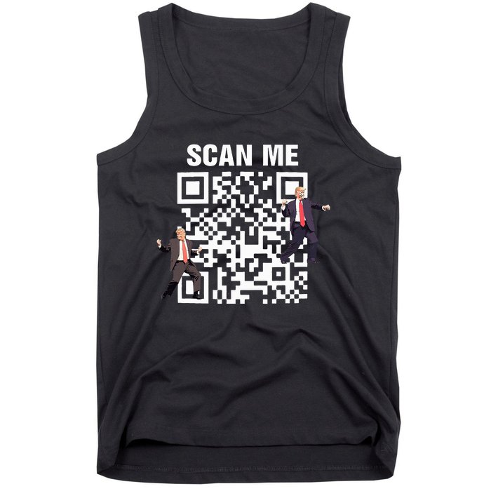 Funny Qr President Trump 4547 Trump Dancing Code Tank Top