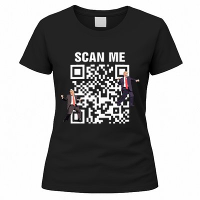 Funny Qr President Trump 4547 Trump Dancing Code Women's T-Shirt