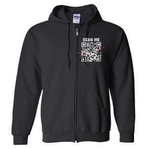 Funny Qr President Trump 4547 Trump Dancing Code Full Zip Hoodie