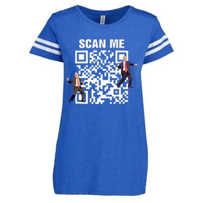 Funny Qr President Trump 4547 Trump Dancing Code Enza Ladies Jersey Football T-Shirt