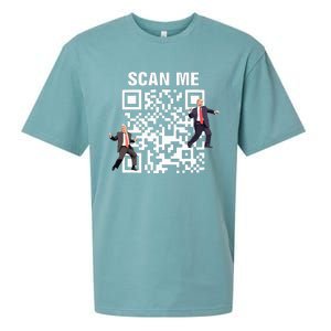 Funny Qr President Trump 4547 Trump Dancing Code Sueded Cloud Jersey T-Shirt