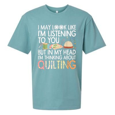 Funny Quilting Quilting Lover Quilter Sueded Cloud Jersey T-Shirt