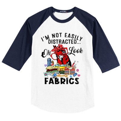 Funny Quilting Quilter Sewer Sewing Oh Look Fabrics Chicken Baseball Sleeve Shirt