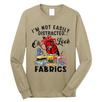 Funny Quilting Quilter Sewer Sewing Oh Look Fabrics Chicken Long Sleeve Shirt