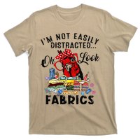 Funny Quilting Quilter Sewer Sewing Oh Look Fabrics Chicken T-Shirt