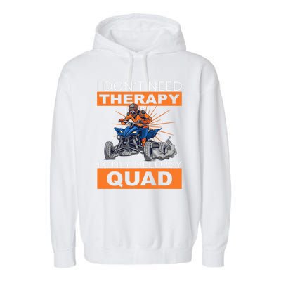 Fun Quad Quad Quad Saying Garment-Dyed Fleece Hoodie