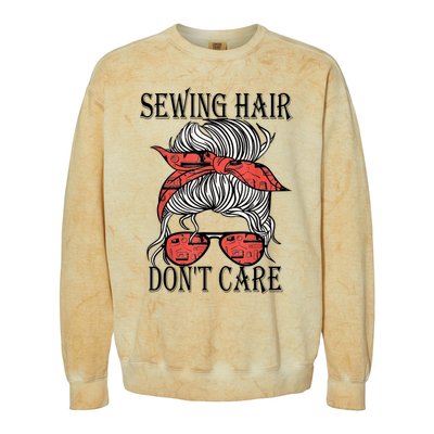 Funny Quilting Seamstress Sewing Themed Colorblast Crewneck Sweatshirt