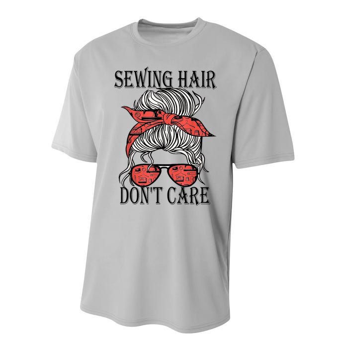 Funny Quilting Seamstress Sewing Themed Performance Sprint T-Shirt