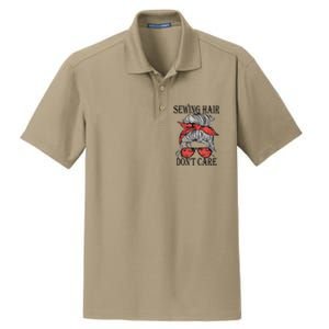 Funny Quilting Seamstress Sewing Themed Dry Zone Grid Polo