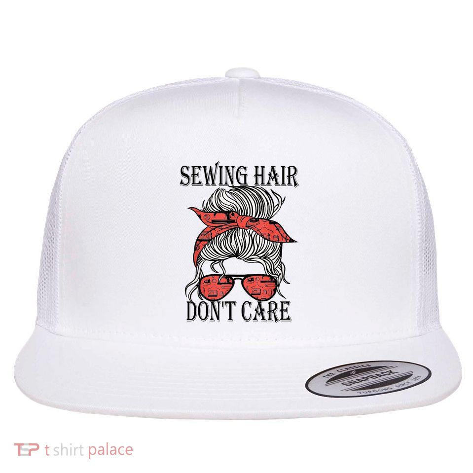 Funny Quilting Seamstress Sewing Themed Flatbill Hat