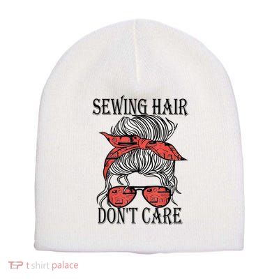 Funny Quilting Seamstress Sewing Themed Short Acrylic Beanie