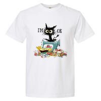 Funny Quilting Sewing Cat I’M Ok Quilting Christmas Garment-Dyed Heavyweight T-Shirt