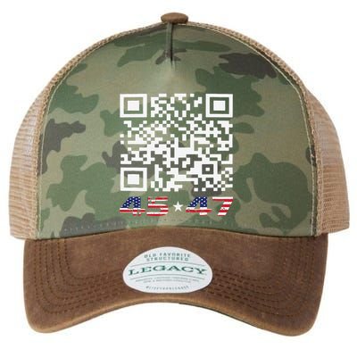Funny Qr Scan Me President Trump 4547 Dance Code Legacy Tie Dye Trucker Hat