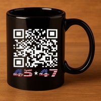 Funny Qr Scan Me President Trump 4547 Dance Code 11oz C Handle Ceramic Mug