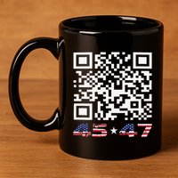 Funny Qr Scan Me President Trump 4547 Dance Code 11oz C Handle Ceramic Mug