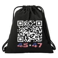 Funny Qr Scan Me President Trump 4547 Dance Code Drawstring Bag