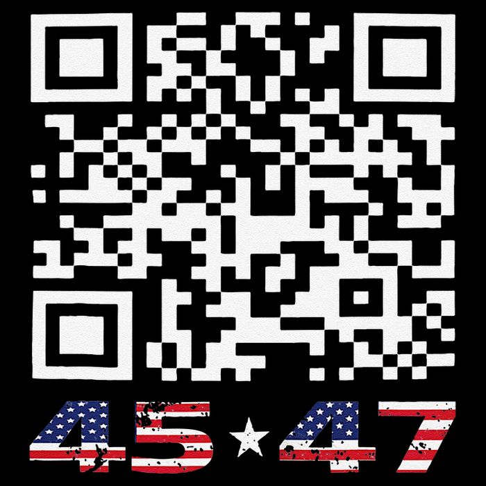 Funny Qr Scan Me President Trump 4547 Dance Code Drawstring Bag