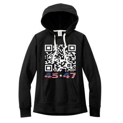 Funny Qr Scan Me President Trump 4547 Dance Code Women's Fleece Hoodie