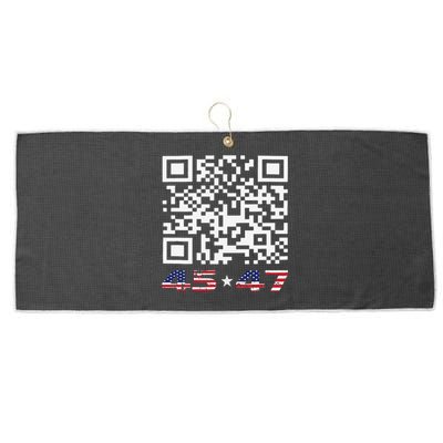 Funny Qr Scan Me President Trump 4547 Dance Code Large Microfiber Waffle Golf Towel