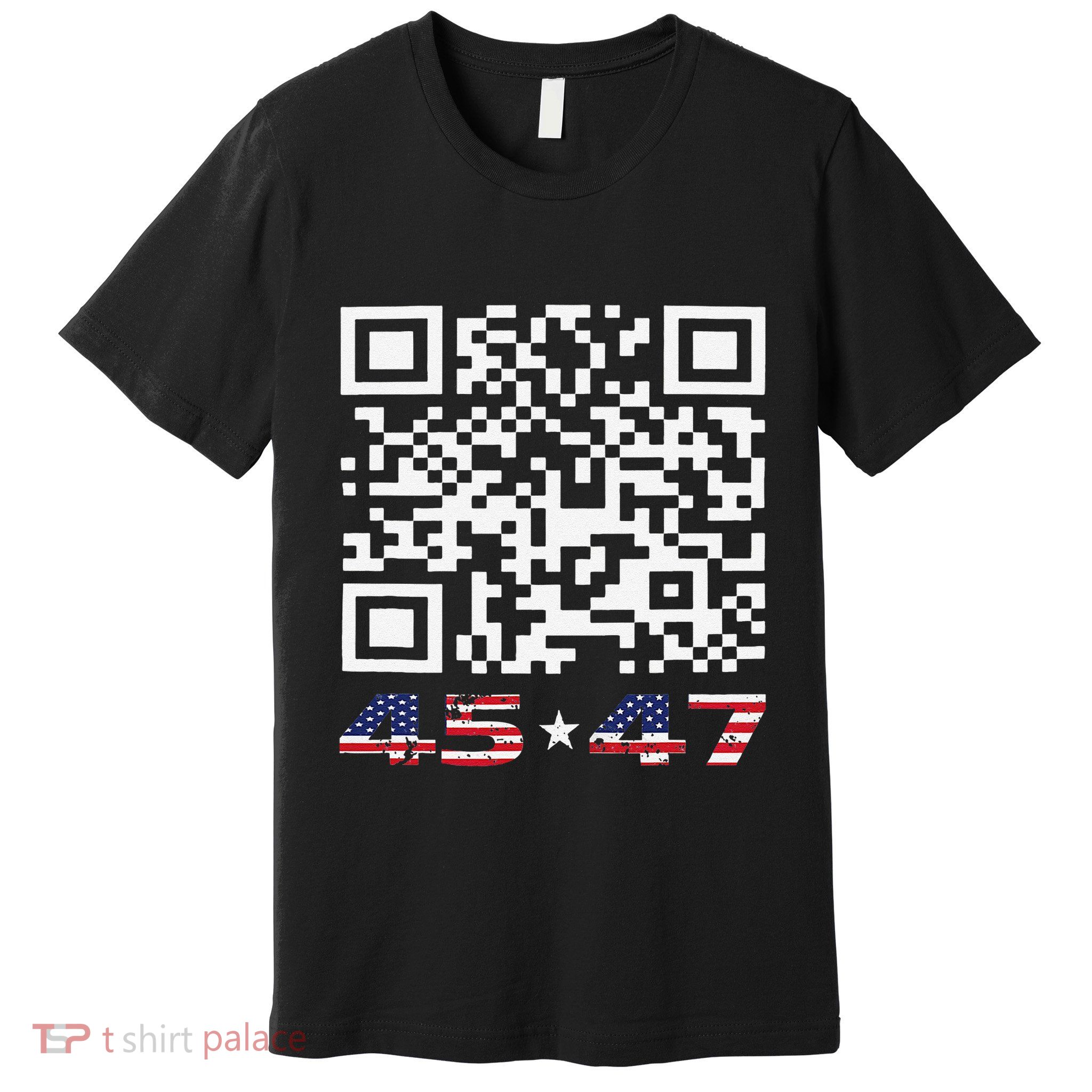 Funny Qr Scan Me President Trump 4547 Dance Code Premium T-Shirt