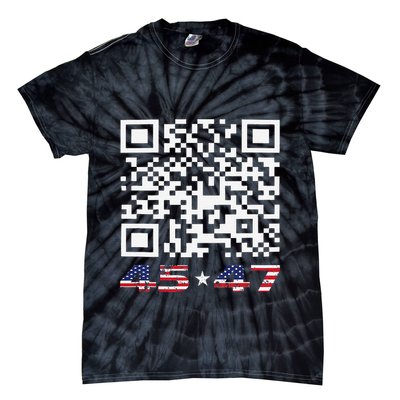 Funny Qr Scan Me President Trump 4547 Dance Code Tie-Dye T-Shirt
