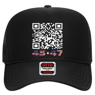Funny Qr Scan Me President Trump 4547 Dance Code Trucker Hat