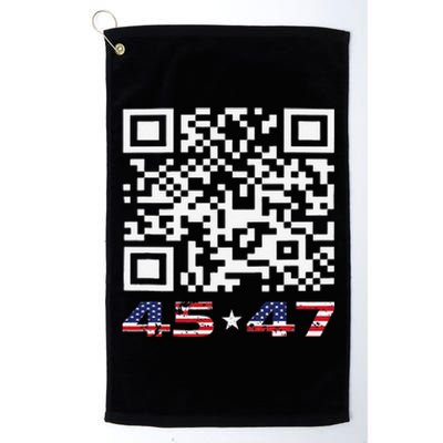 Funny Qr Scan Me President Trump 4547 Dance Code Platinum Collection Golf Towel