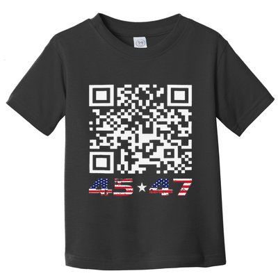 Funny Qr Scan Me President Trump 4547 Dance Code Toddler T-Shirt