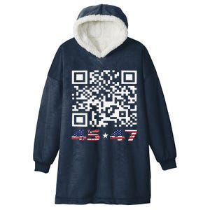 Funny Qr Scan Me President Trump 4547 Dance Code Hooded Wearable Blanket