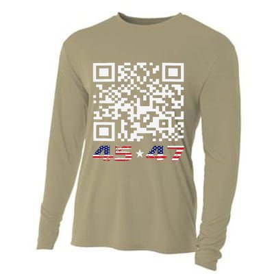 Funny Qr Scan Me President Trump 4547 Dance Code Cooling Performance Long Sleeve Crew