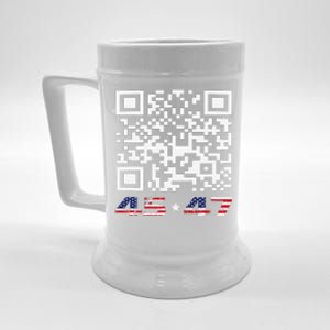 Funny Qr Scan Me President Trump 4547 Dance Code Beer Stein