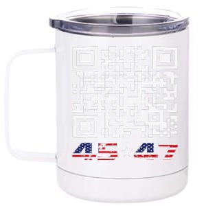 Funny Qr Scan Me President Trump 4547 Dance Code 12 oz Stainless Steel Tumbler Cup