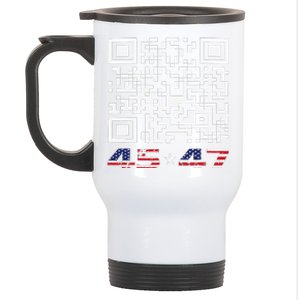 Funny Qr Scan Me President Trump 4547 Dance Code Stainless Steel Travel Mug