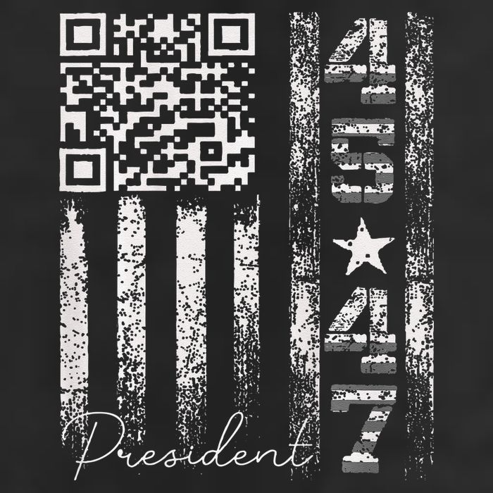 Funny Qr Scan Me President 4547 Trump Dancing Code 7 Panel Mesh Trucker Snapback Hat