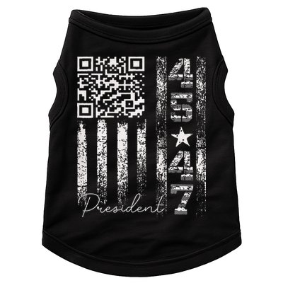 Funny Qr Scan Me President 4547 Trump Dancing Code Doggie Tank