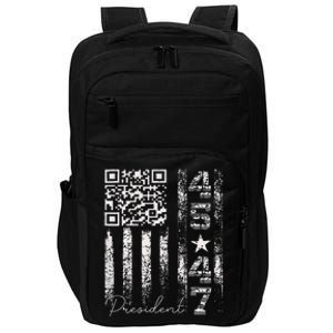 Funny Qr Scan Me President 4547 Trump Dancing Code Impact Tech Backpack