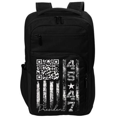 Funny Qr Scan Me President 4547 Trump Dancing Code Impact Tech Backpack