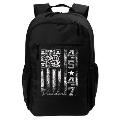 Funny Qr Scan Me President 4547 Trump Dancing Code Daily Commute Backpack