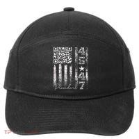 Funny Qr Scan Me President 4547 Trump Dancing Code 7-Panel Snapback Hat
